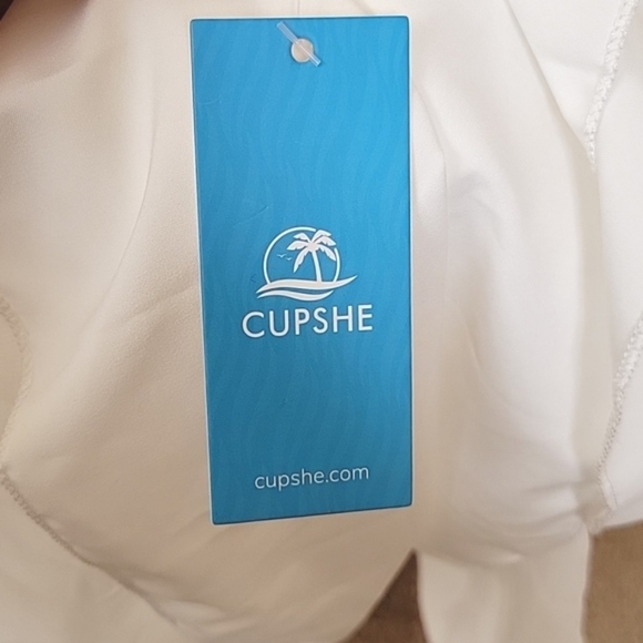 Cupshe White Floral Embellished Halter Neck Maxi Dress - Size Medium - Picture 11 of 11